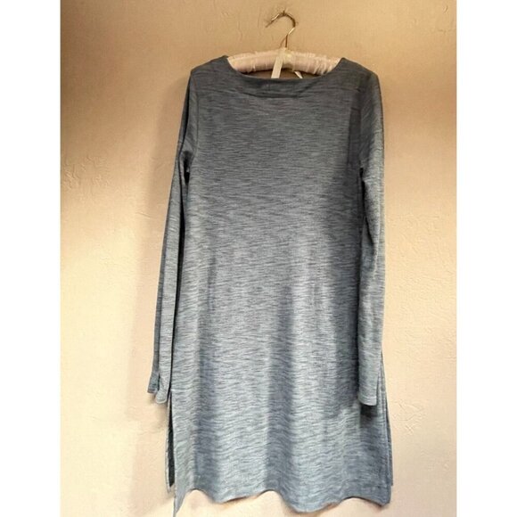 Anthropologie Pure + Good Womens Medium Cowl Neck Jersey Knit Tunic Top Gray - Picture 2 of 9